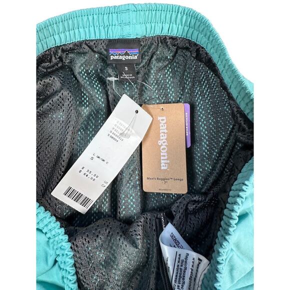 Patagonia Baggies Long Nylon Blend Light Green Swim Relaxed Fit Mens Size S NWT - Picture 3 of 9